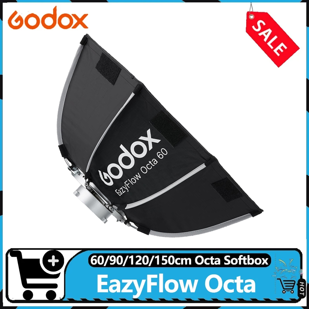 Pop Up Flash Diffuser - Godox EazyFlow Series Octa 60/90/120/150cm: Softbox