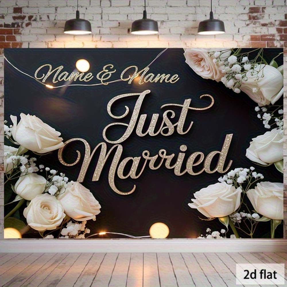 Photography Website - Banner de Fundo para Casamento 'Recém-Casados'