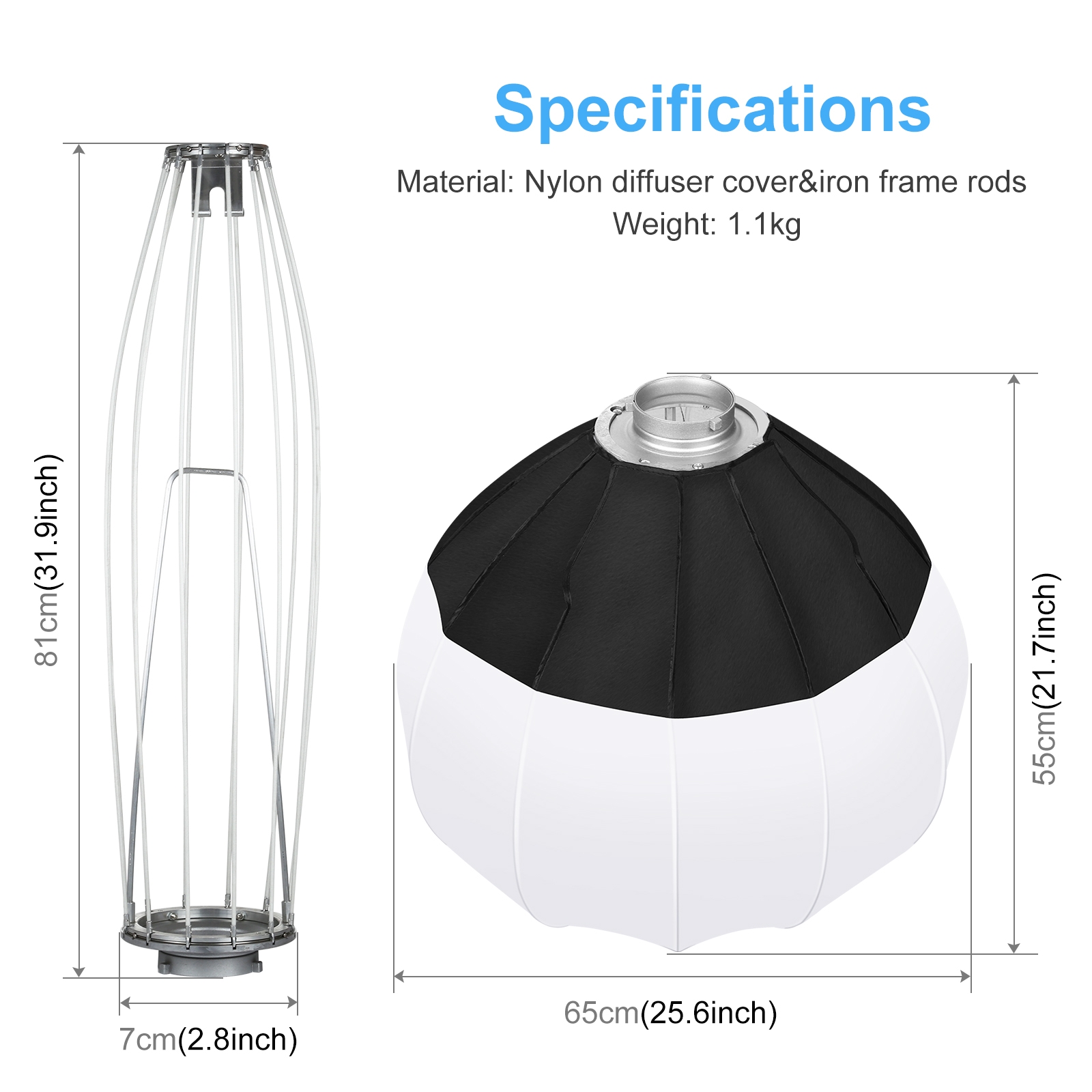 Puluz 65cm lanterna softbox sp - Pop Up Flash Diffuser avaliação e preço