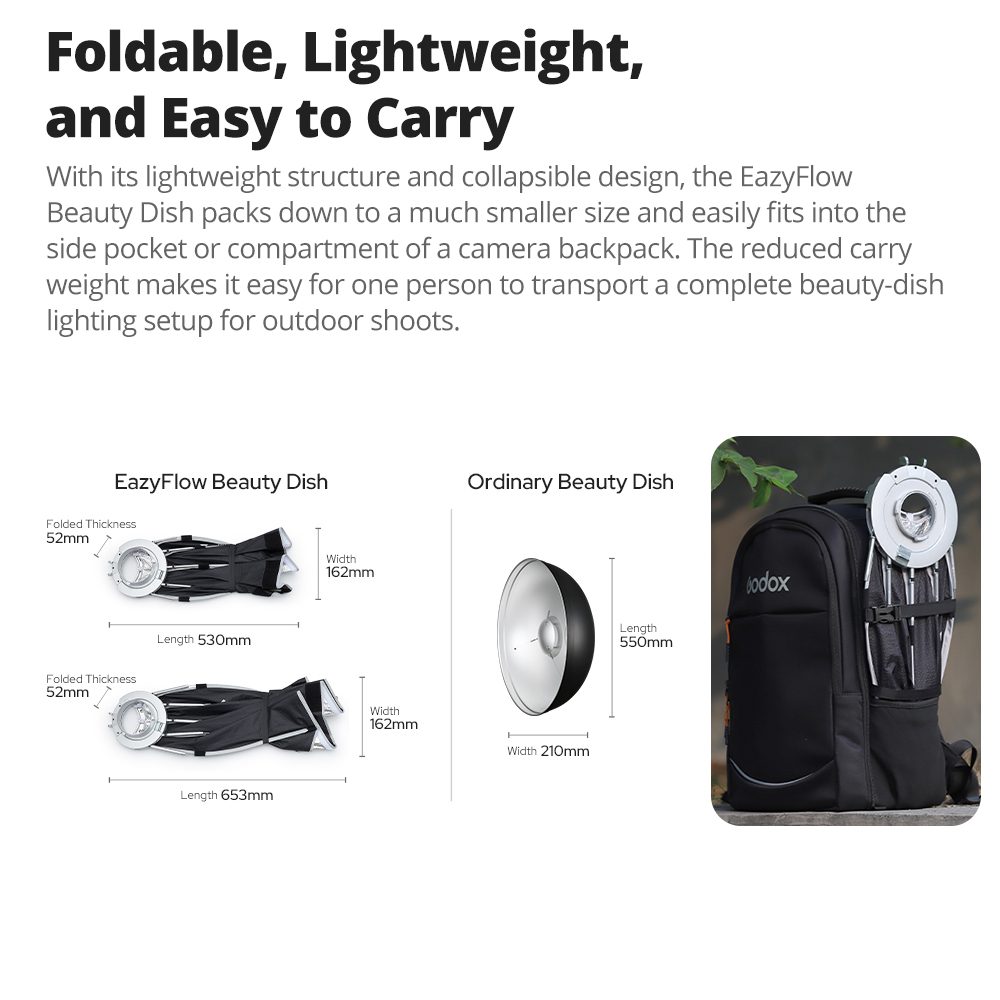 Novo Godox EazyFlow Beauty Dis - Beauty Dish Softbox avaliação e preço